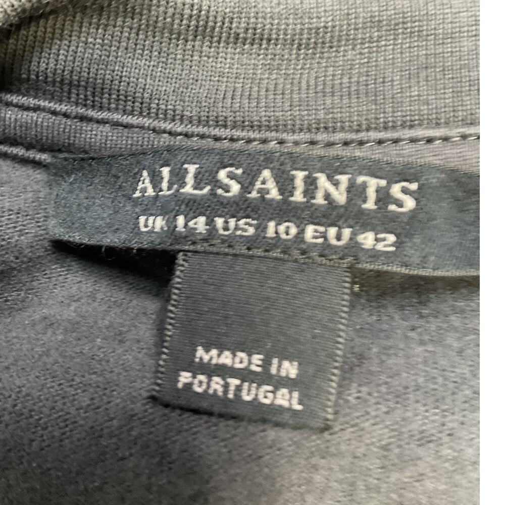Allsaints Washed Black Randal Anna Dress Size 10 - Picture 4 of 5